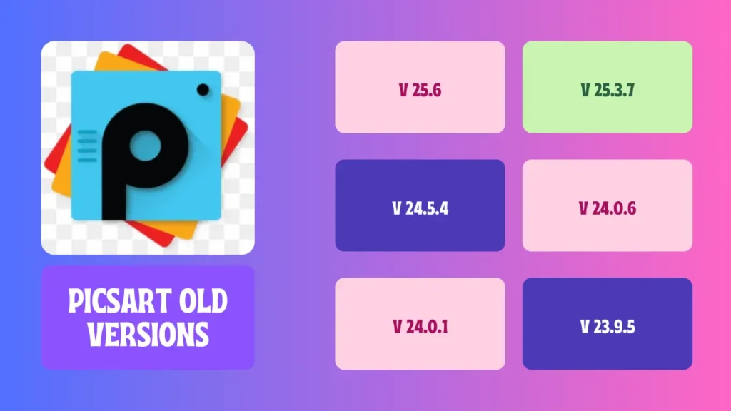 Older Versions of PicsArt Mod Apk